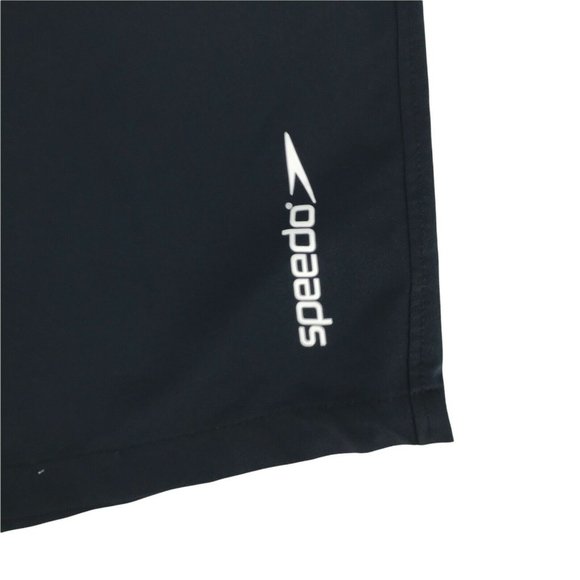 Speedo Mens High Rise Elastic Waist Drawstring Black Blue Swim Trunks Size XXL - Picture 4 of 8